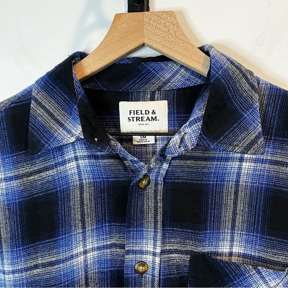 Men’s | Field & Stream Blue and White Flannel Button Down | Small - Picture 3 of 7